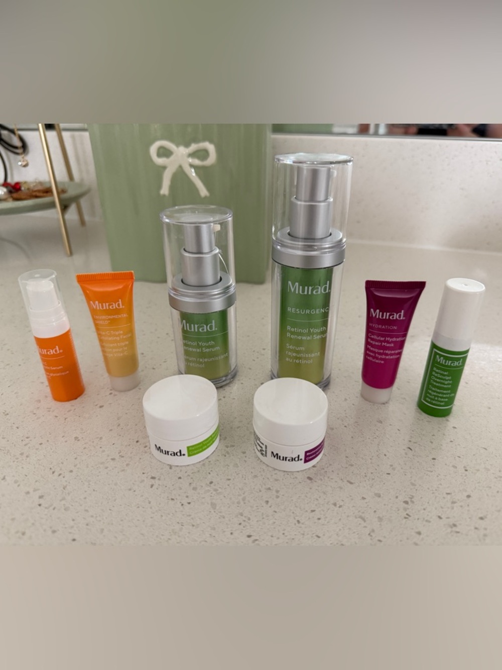 Murad Skincare Set with retinol youth renewal serum and minis